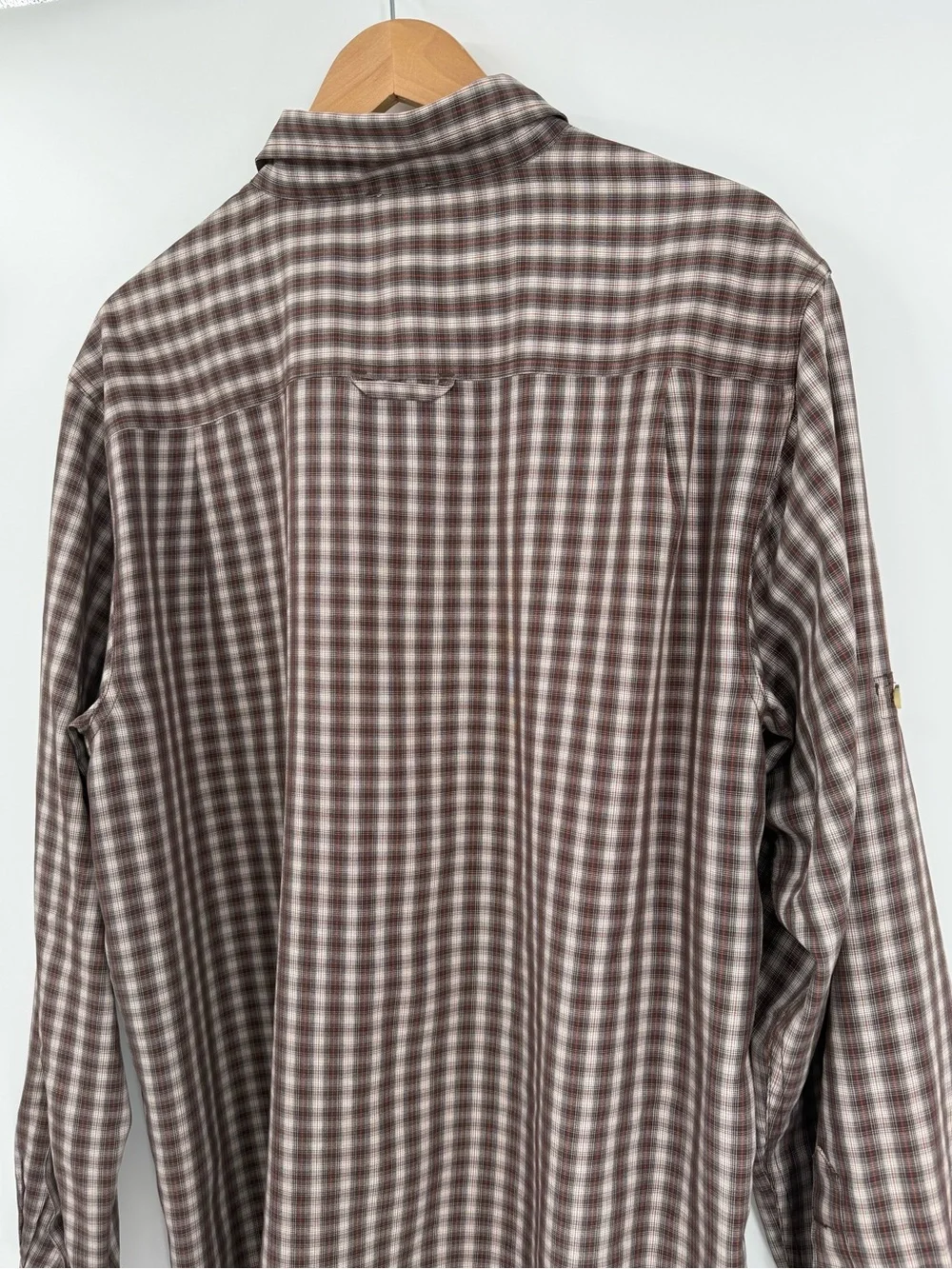 The North Face Mens Plaid Long Sleeve Button Up Hiking Shirt | Brown Multi | XL